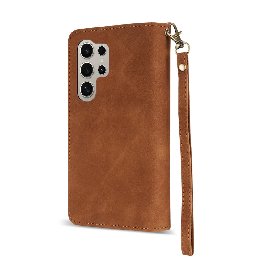 Samsung Galaxy Wallet Case with Strap & Stand