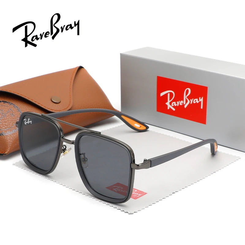Oversized Square Sunglasses | Luxury Alloy Frame UV400