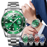 Fashion Men Business Watches Stainless Steel Band Men Calendar Quartz Watch Casual Clock Sports Wristwatch Reloj Hombre