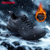 QIAODAN YUYI 4 Winter Running Shoes Men's Sports Shoes Waterproof Absorbing Lightweight Black Fleece Sneakers QXB023244007B