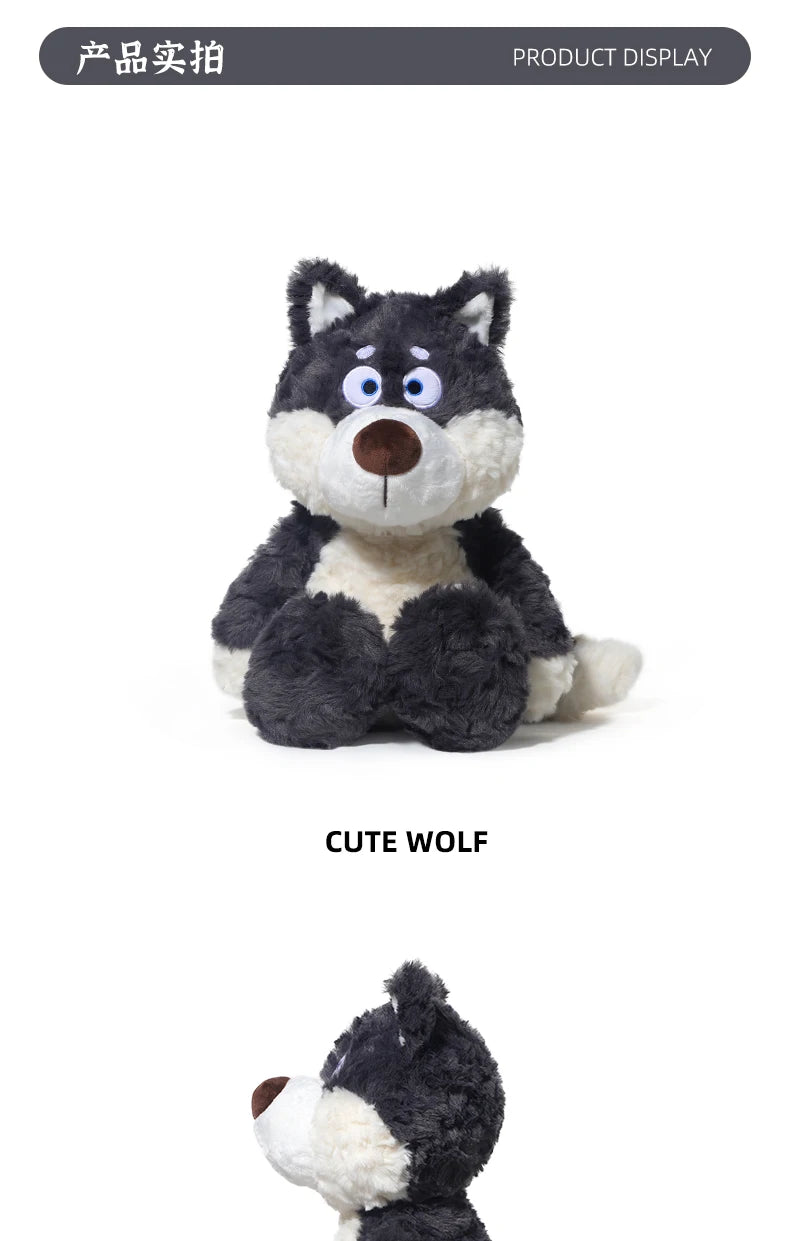 40cm Gray Wolf Plush Toy – Ultra-Soft Stuffed Animal