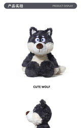 40cm Gray Wolf Plush Toy – Ultra-Soft Stuffed Animal