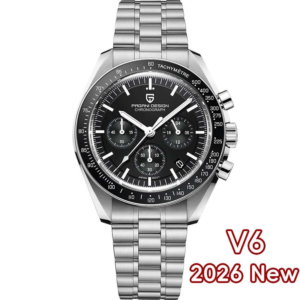 PAGANI DESIGN 2026 New Tribute to CK2998 Moon Watch Men Luxury Quartz Watches For Men AR Sapphire Crystal Sport Chronograph Man