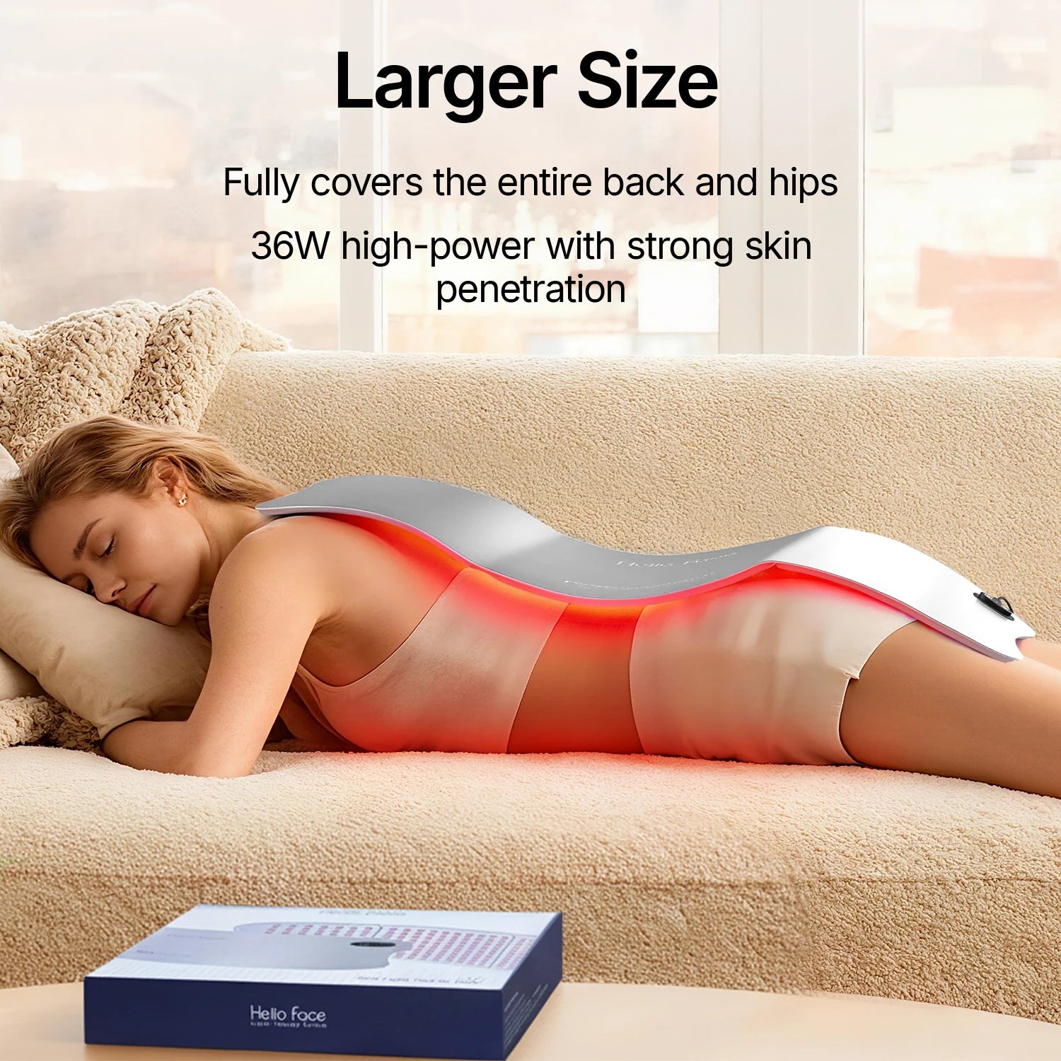 Upgraded Hello Face L7 Large Red Light Therapy Mat 792pcs LEDs 660 & 850nm Infrared Light Therapy Pad For Full Body Pain Relief
