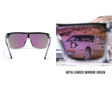 KDEAM One-piece Shape Men Sunglasses Polarized Elastic Paint Surface Sun Glasses Women Suitable Long-lasting Goggles Cat.3