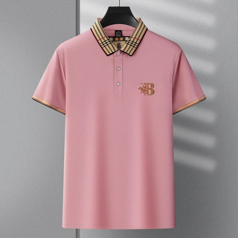 Men's Embroidered Polo Shirt – Breathable Summer Style