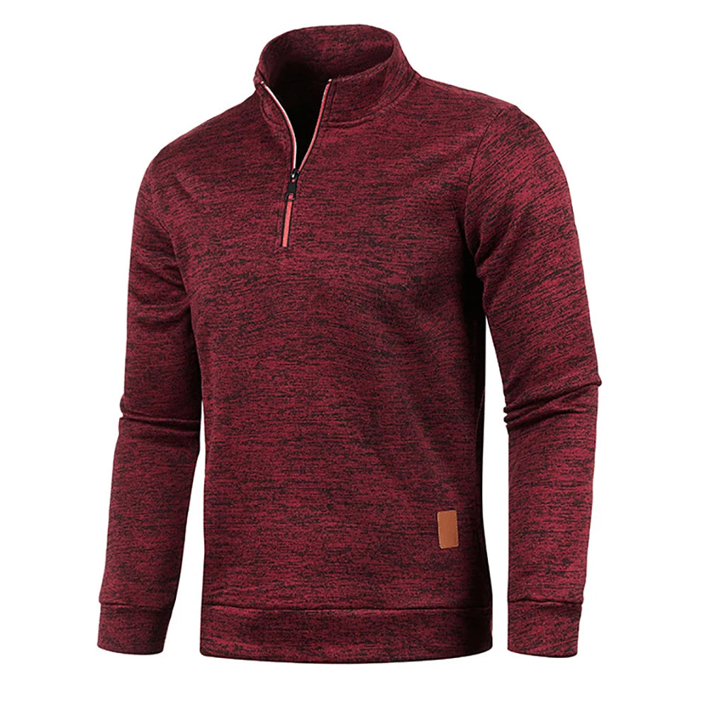 Men’s Half-Zip Stand Collar Sweatshirt