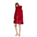 Oversized Microfiber Fleece Hoodie Blanket