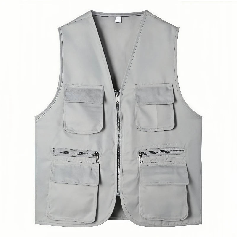 Men's Multi-Pocket Safari Vest – Lightweight All-Season Outerwear