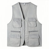 Men's Multi-Pocket Safari Vest – Lightweight All-Season Outerwear