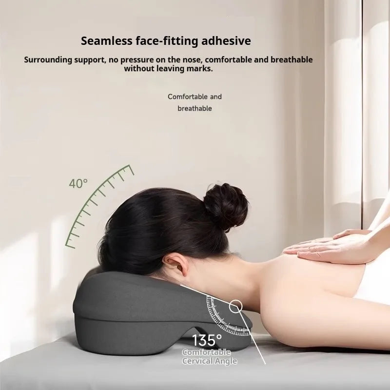 Professional Salon Facial Pillow for Face Down Massage, Ergonomic Face Cradle with Breathing Hole for Spa,Facial,Lash Extensions