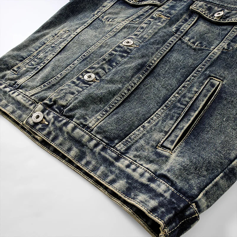 Washed Heavyweight Denim Jacket – Vintage Workwear