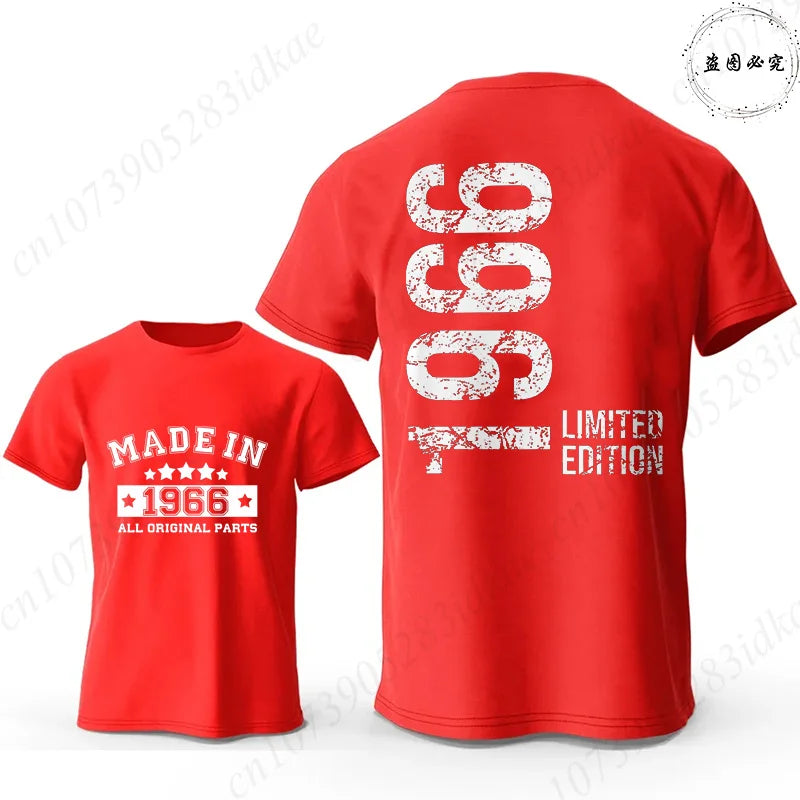 60th Birthday Vintage Graphic T-Shirt — Made in 1966 Men's Short Sleeve Tee