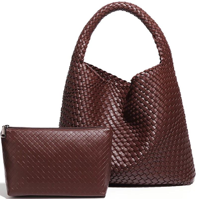 Hand-Woven Leather Tote & Shopper