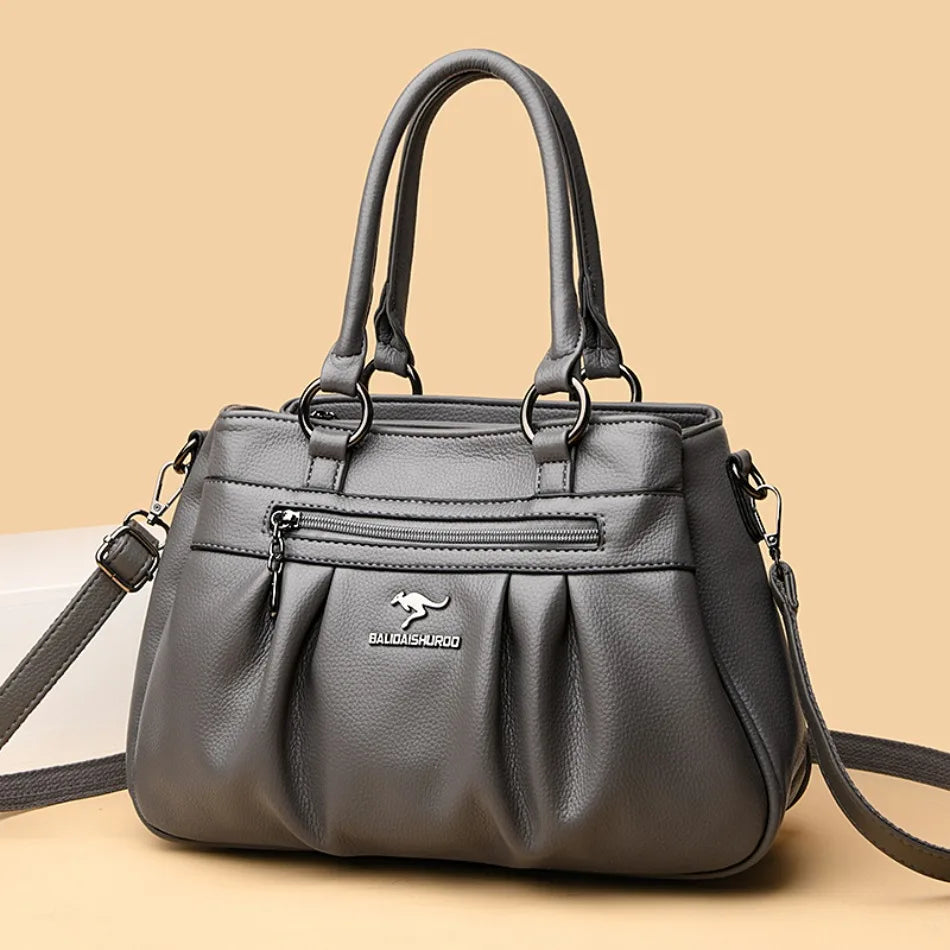 Three Layers Luxury Casual Tote Women Bag Top Quality Pu Leather Ladies Hand Bags for Women Big Shoulder Crossbody Bags Sac New