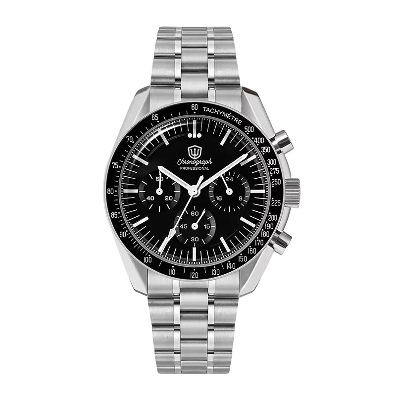 Watchdives WD1863 New Multifunctional Quartz Watch Black VK63 Sports Chronograph Watch Bubble Sapphire Waterproof 100 Wristwatch