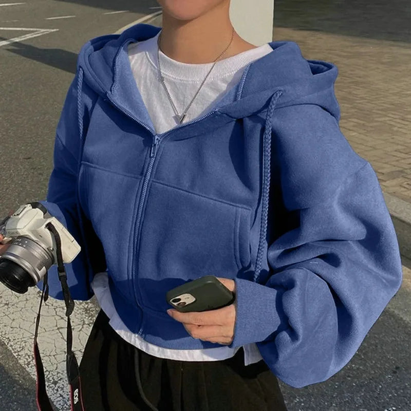 Women’s Fleece-Lined Cropped Hoodie