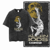 G24 Exclusive Big Size Cool Cotton Men's COOLMIND Printed Graphic T-shirt | Acid Washed Streetwear O-neck Men's Tee Tshirt