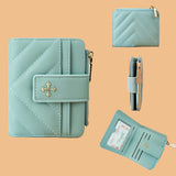 Baellerry New Short Simple Women Wallet High Quality Card Holder Buckle Zipper Coin Pocket Female Purses Small Women's Card Bag