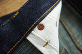 SAUCE ZHAN Mens Jeans Rainbow Sanforized Selvedge Denim Jeans Man Python Skin Labels Regular Fit 14 Oz