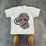 Y2K Gothic Letter Graphic Oversized Tee