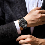 POEDAGAR 928 Men's Luxury Chronograph Watch | Luminous & Waterproof