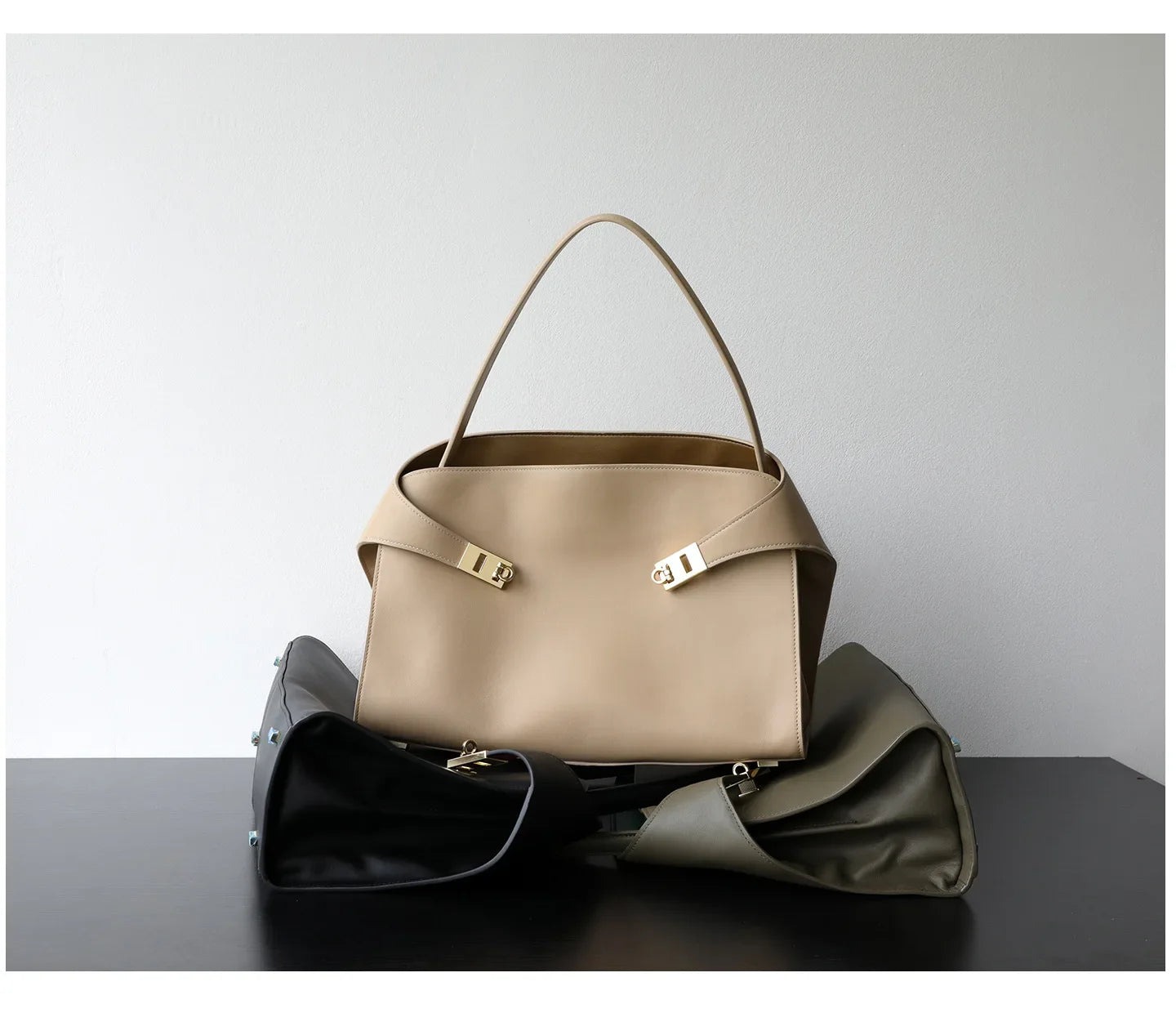 Niche Light Luxury High-end Leather Large-capacity First-layer Cowhide Women's Handbag Tote Bag Commuter Leisure Versatile