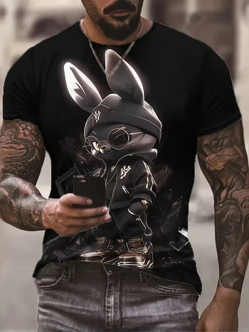 Men’s Rabbit Graphic Streetwear Tee