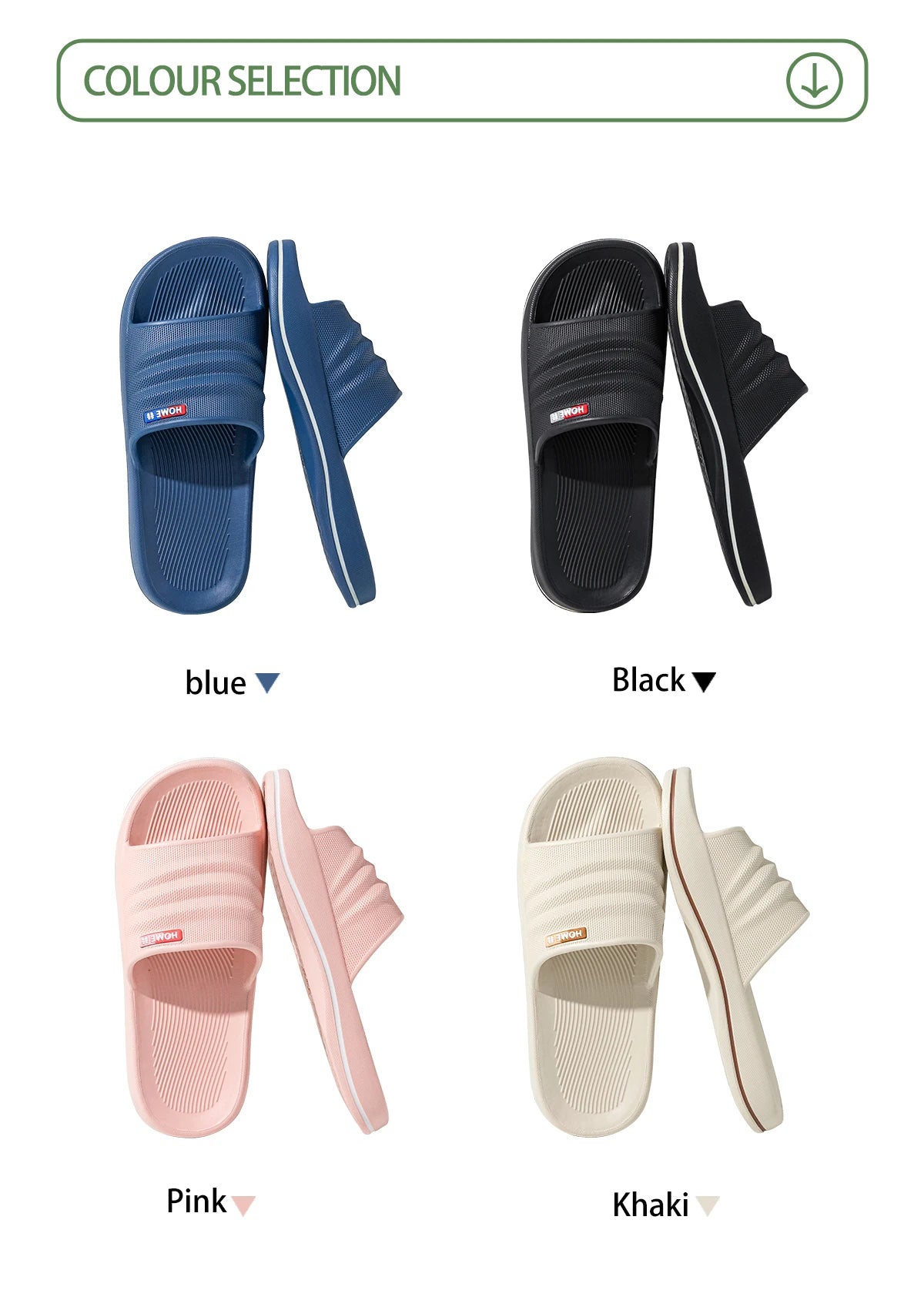 EVA Couple Slippers Slip on Soft Bottom Home Slippers Comfortable Simple Casual Slippers