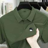 Men's Ice Silk Golf Polo Shirt – 10 Colors, M to 5XL