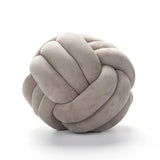 Handmade Knot Ball Throw Pillow – Soft Velvet Cushion