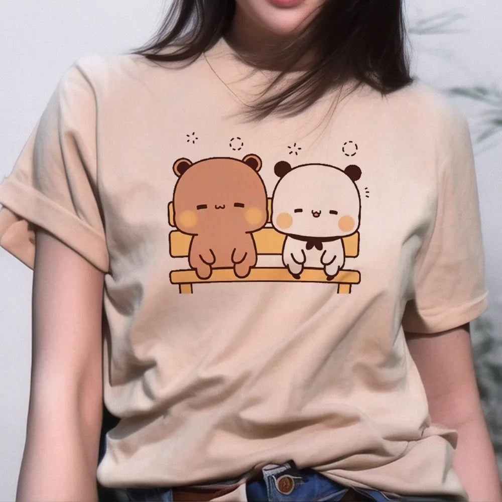Bubu and Dudu Women’s Fashion Cartoon Tee - Casual Streetwear Designer Crop Top