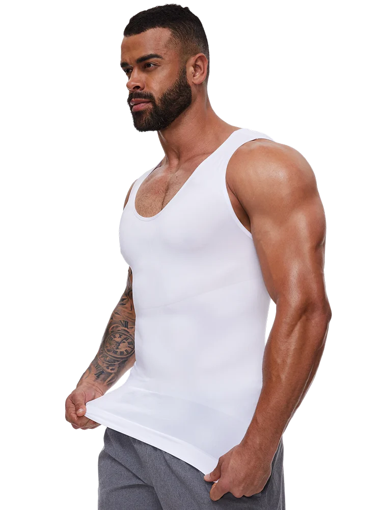 Men Body Shaper Slimming Compression Vest Undershirt Sexy Waist Trainer Tank Top Belly Control Workout Weight Loss Shapewear