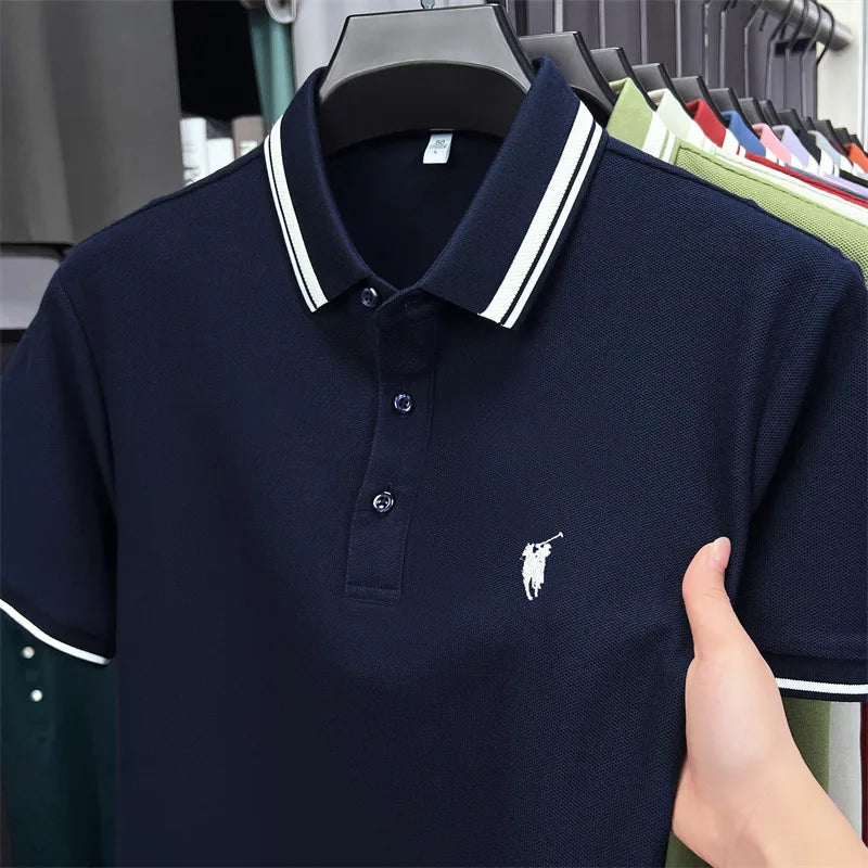 Men's Premium Cotton Polo Shirt | Embroidered Classic Fit