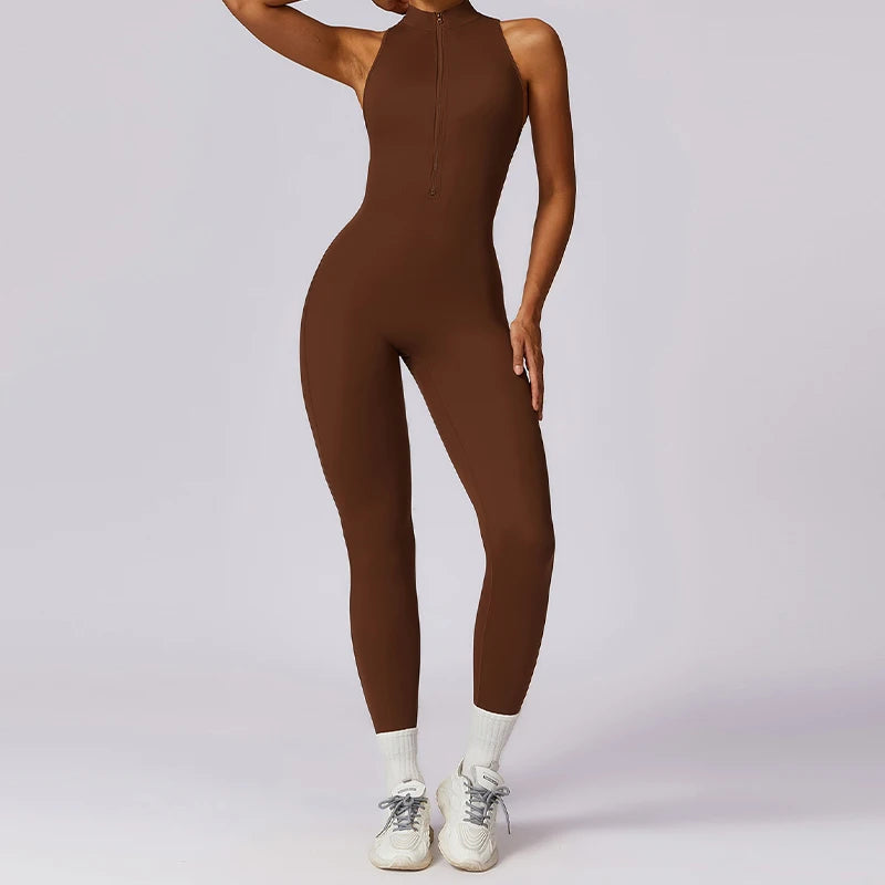 V-Back Athletic Yoga Jumpsuit