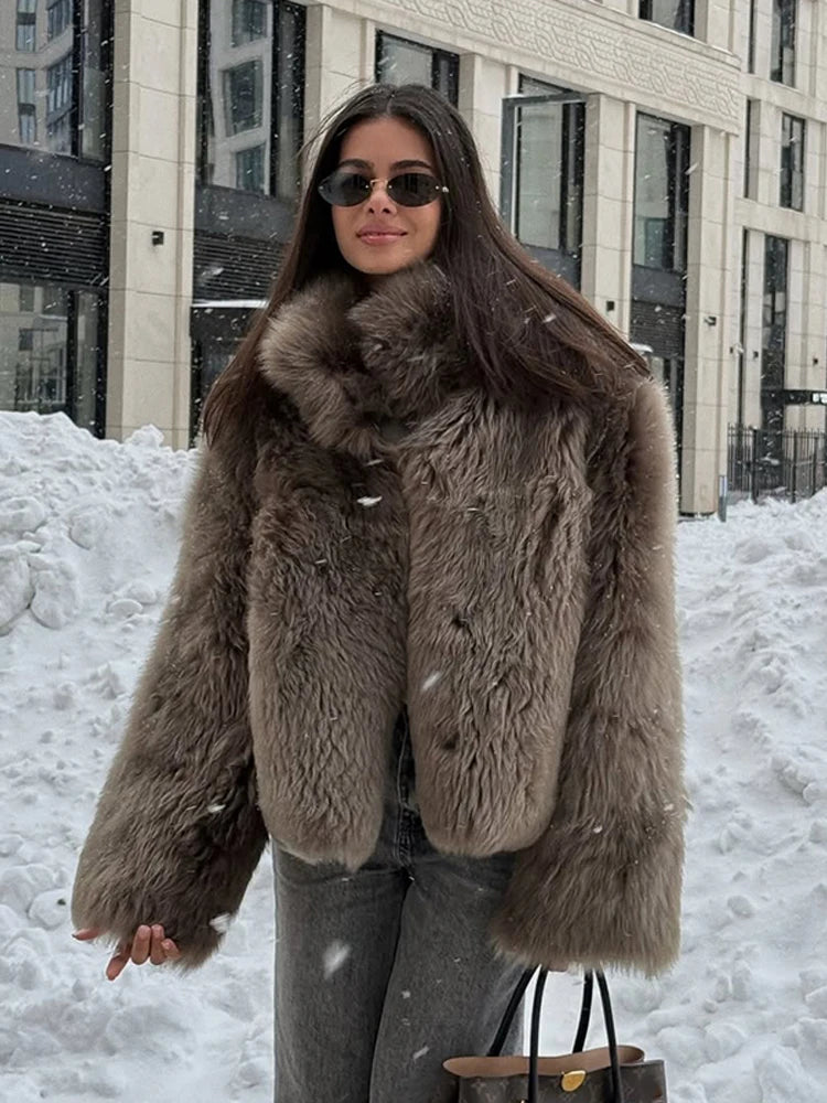 Women's Luxury Faux Fur Long Coat