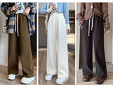 Women's Fleece Wide-Leg Winter Pants