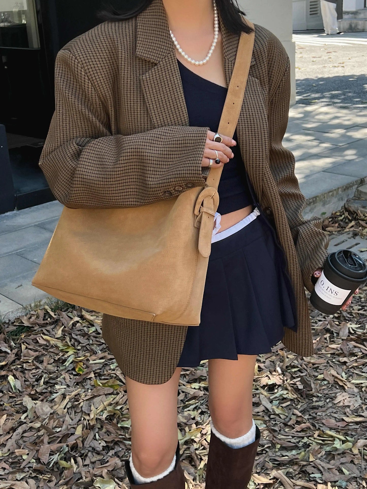 Motingsome Oversize Women Bag Luxury Suede Leather Winter Bags Frosted Cow Skin Handbag and Purses Retro Lady Tote 2024 New