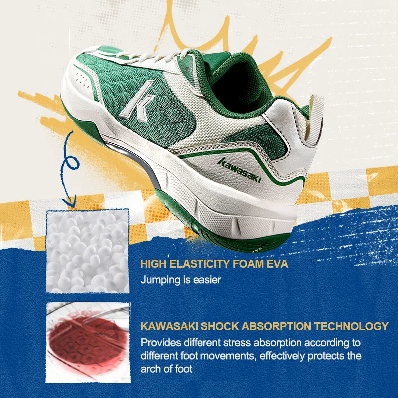 Kawasaki Retro High elasticity professional badminton shoes K1B50-C32012 table tennis shoes For Men Women 36-45 EUR