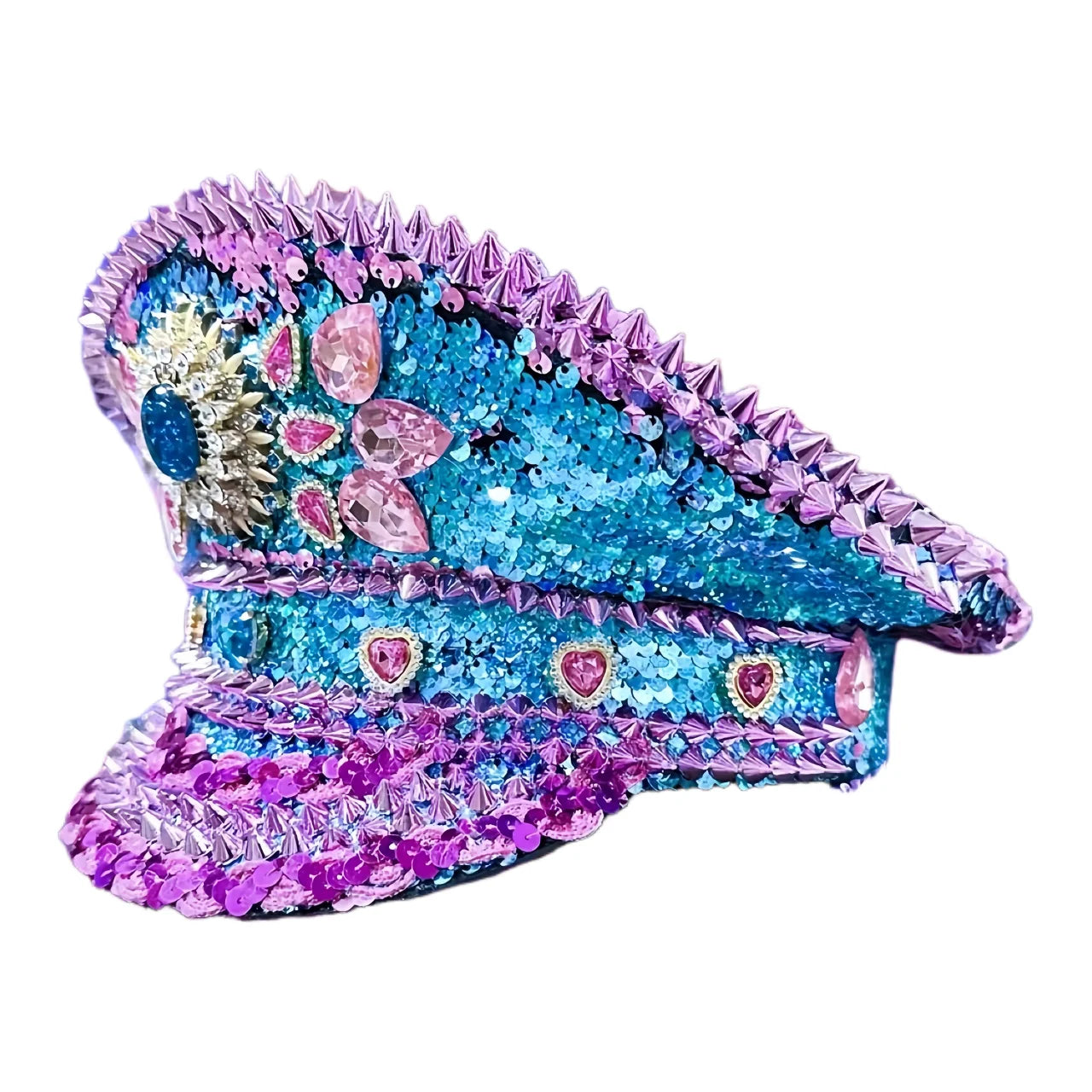 Rhinestone Captain Hat | Festival & Masquerade Cap