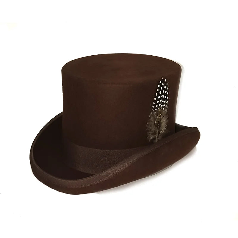 Men's Classic Wool Top Hat | Gentleman Magician Style