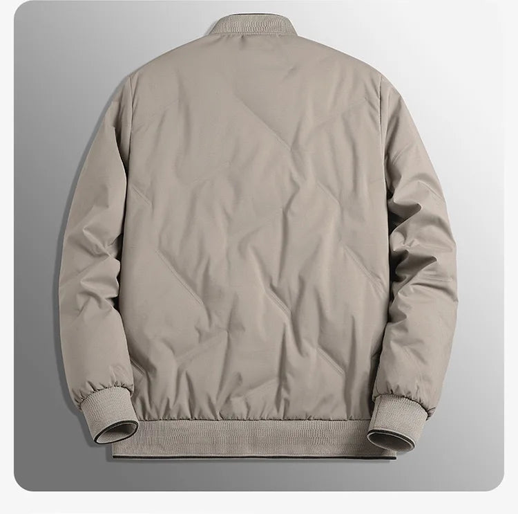 Men's Quilted Stand-Collar Zip Jacket | Warm & Relaxed Fit