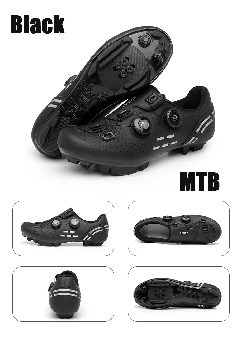 2026 Cycling Sneaker Mtb with Cleats Men Carbon Sports Speed Bike Shoes Women Mountain Racing Flat SPD Road Cycling Footwear