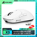 ATTACK SHARK X3 Wireless Gaming Mouse, PixArt PAW3395 Sensor, 26K DPI, 49g Ultralight, Tri-mode 2.4G/Bluetooth/Wired, for PC/MAC