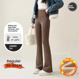 Women's Fleece-Lined High Waist Flare Leggings