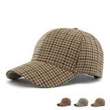 Unisex Checkered Baseball Cap with Adjustable Strap