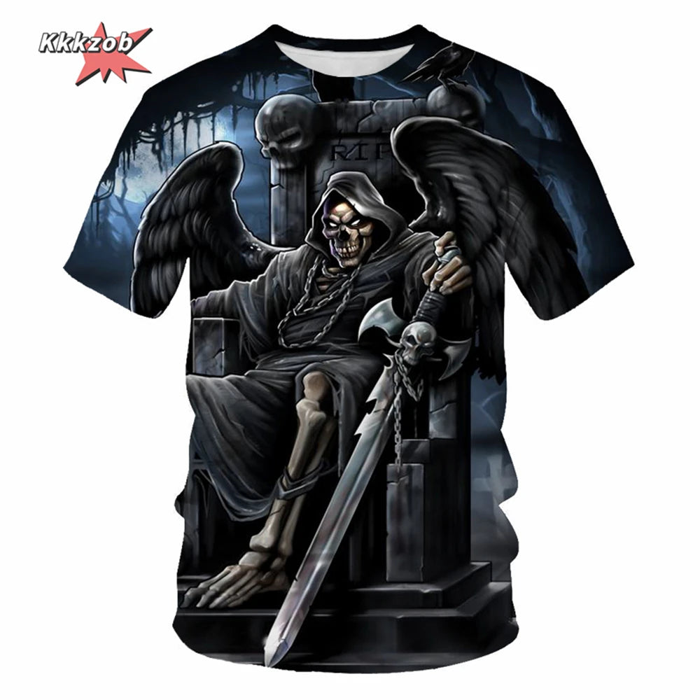 Men's Skull Beer Graphic T-Shirt