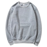 Korean Fashion Men's Round Neck Sweatshirts Autumn Long Sleeves Vacation Pullovers Tops Casual Popular Man Solid Sweat Shirts
