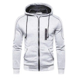 Men's Color Block Fleece Zip-Up Hoodie