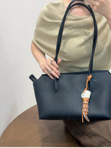 Genuine Leather Tote Bag – Pebbled Top-Grain Cowhide